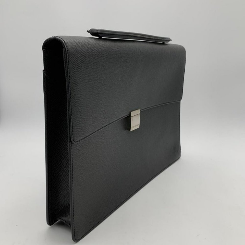 Louis Vuitton Serviette Angara Ardoise Leather and Suede Briefcase / Attache - Picture 4 of 4